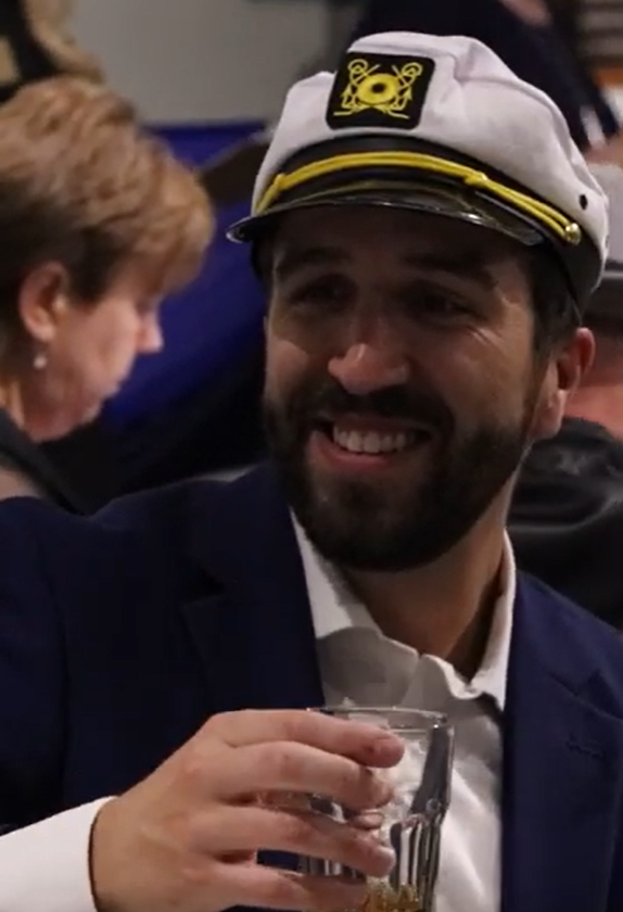 guest dressed as a sailor enjoying captain's ball